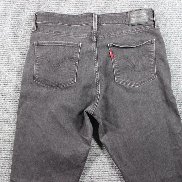 Levi’s Classic Mid Rise Skinny Womens 31x30 Charcoal Gray Stretch - Picture 8 of 10
